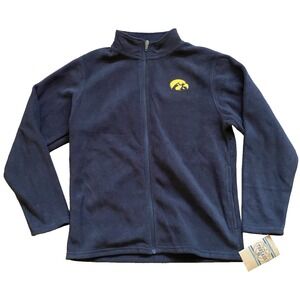Rivalry Threads 91' Youth L Large (12/14) Iowa Hawkeyes Fleece Full Zip Black
